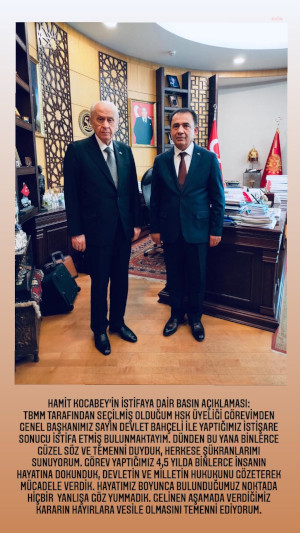 HSK üyeliğinden ayrılan Kocabey: Bahçeli ile istişare sonucu istifa ettim - Resim : 1