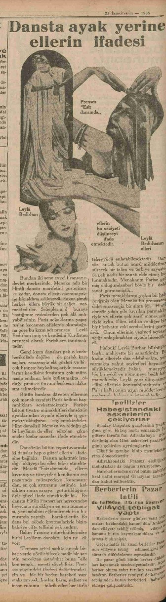 Leyla Bedirhan 1930'lu yıllar Türk basınında - Resim : 2