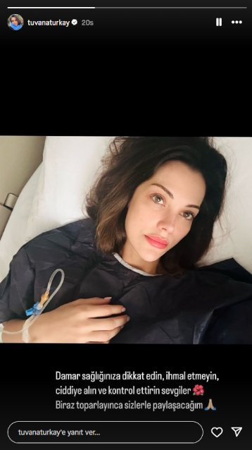 Oyuncu Tuvana Türkay'dan serumlu paylaşım: Sağlığınıza dikkat edin - Resim : 1