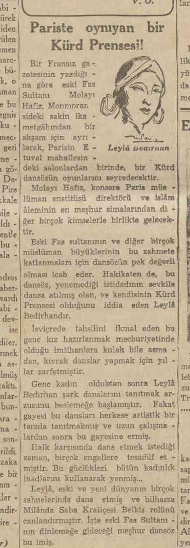 Leyla Bedirhan 1930'lu yıllar Türk basınında - Resim : 1