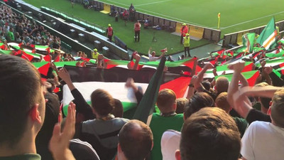 Celtic taraftarlarından Filistin'e destek