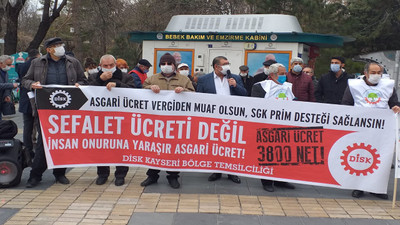 DİSK'ten asgari ücret eylemi: 3 bin 800 TL olmalı