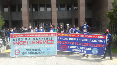 Kod-29 ile atılan işçilerden Yasin Kaplan Halı ve Güven Boya'ya suç duyurusu