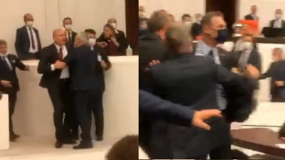 Meclis'te yine kavga: Soylu locadan çıkıp Özel'in üzerine yürüdü