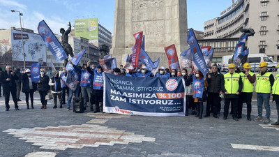 Eğitim-İş üyeleri maaşlara zam talebiyle iş bıraktı