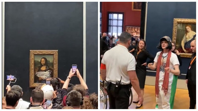 Mona Lisa tablosuna pastalı saldırı