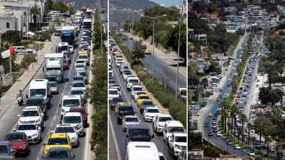 Bayram trafiği Bodrum'dan başladı