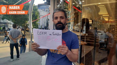Van'da tek kişilik KPSS protestosu