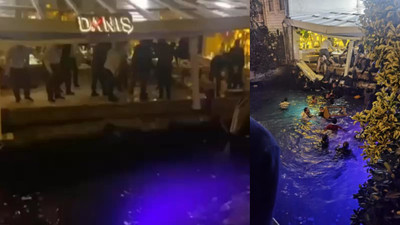 Bebek'te restoranın olduğu iskele çöktü