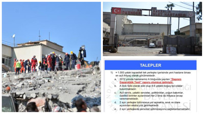 Yıkılan hastanenin 'deprem dayanıklılık testi olumsuz' gelmiş