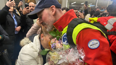 Alman kurtarma ekibine duygulandıran karşılama