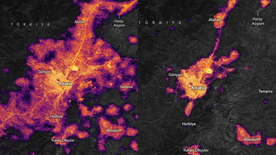 NASA paylaştı: Antakya'da karanlık geceler