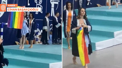Mezuniyet töreninde LGBTİQ+ bayrağı açan öğrenci ölümle tehdit ediliyor