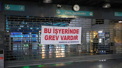 İzmir'de metro ve tramvay çalışanları greve gitti