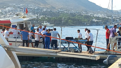 Denizde kaza yapan Ali Sabancı ve Vuslat Doğan Sabancı'nın Bodrum'a getirildiği görüntüler ortaya çıktı