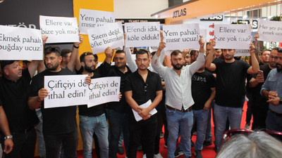 Çiftçilerden tarım fuarında düdüklü protesto