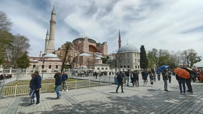 Ayasofya'da restorasyon çalışmalarına başlandı