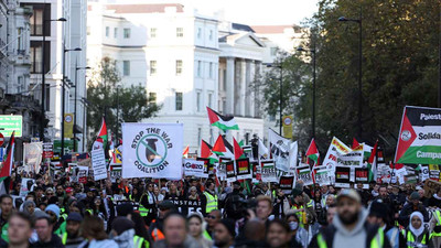 Londra'da Filistin'e destek yürüyüşü: 'Savaş koalisyonunu durdurun'