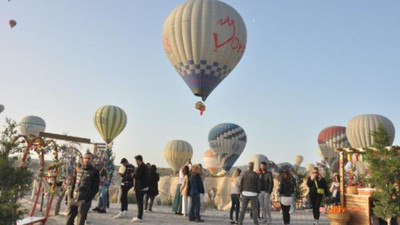 Sıcak hava balon turuna rüzgar engeli