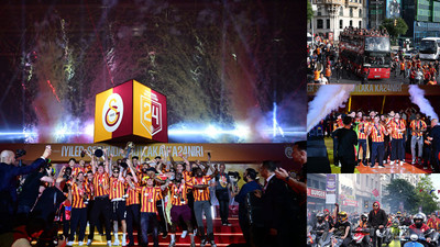 Galatasaray kupayı kaldırdı: Şampiyonluk kutlamasından kareler