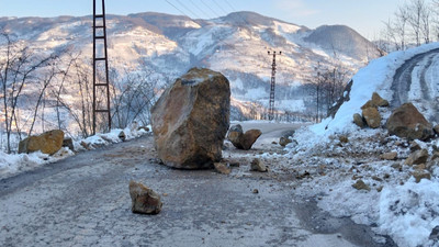Ordu'da yağış: Eriyen karlar heyelana sebep oldu