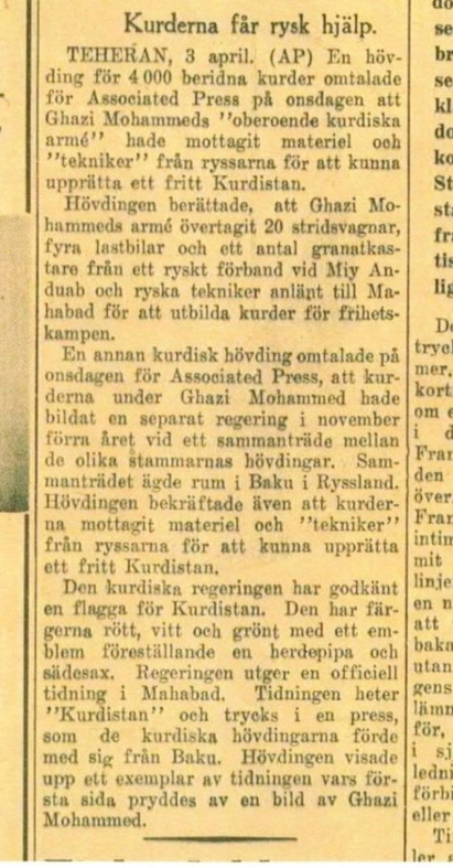 Komara Mahabatê-1946 (Di çapemeniya swêdî de) - Resim : 4