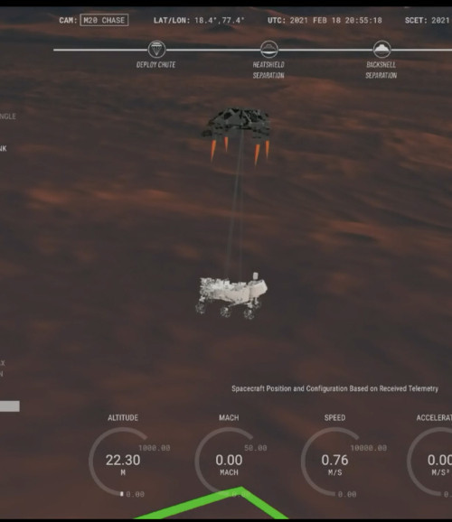 NASA'nın kaşifi Perseverance planlandığı gibi tam 23.55'te Mars'a indi - Resim : 1