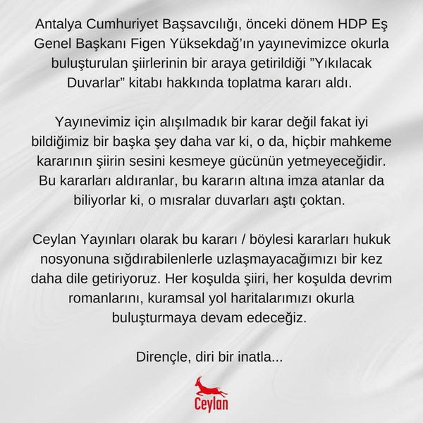Figen Yüksekdağ’ın şiir kitabı için toplatma kararı verildi - Resim : 3