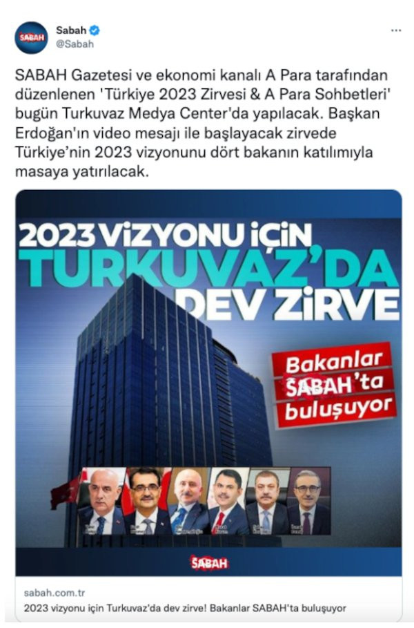 Turkuvaz’ın 'ekonomi zirvesi'ne çağırılmadı: Herkes var bir Nebati yok - Resim : 1