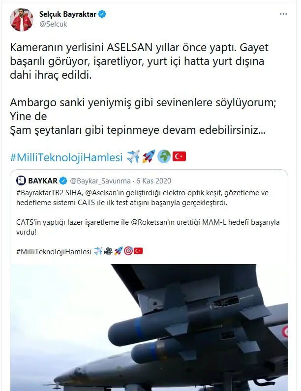 Selçuk Bayraktar: Tepinmeye devam edebilirsiniz - Resim : 1