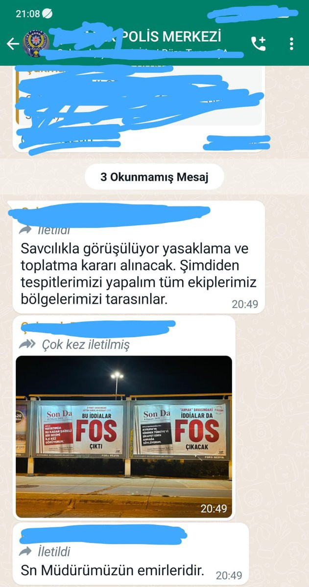 Murat Bakan mesajları paylaştı: CHP'nin İmamoğlu afişleri polislere toplatılacak, karar bekleniyor - Resim : 1