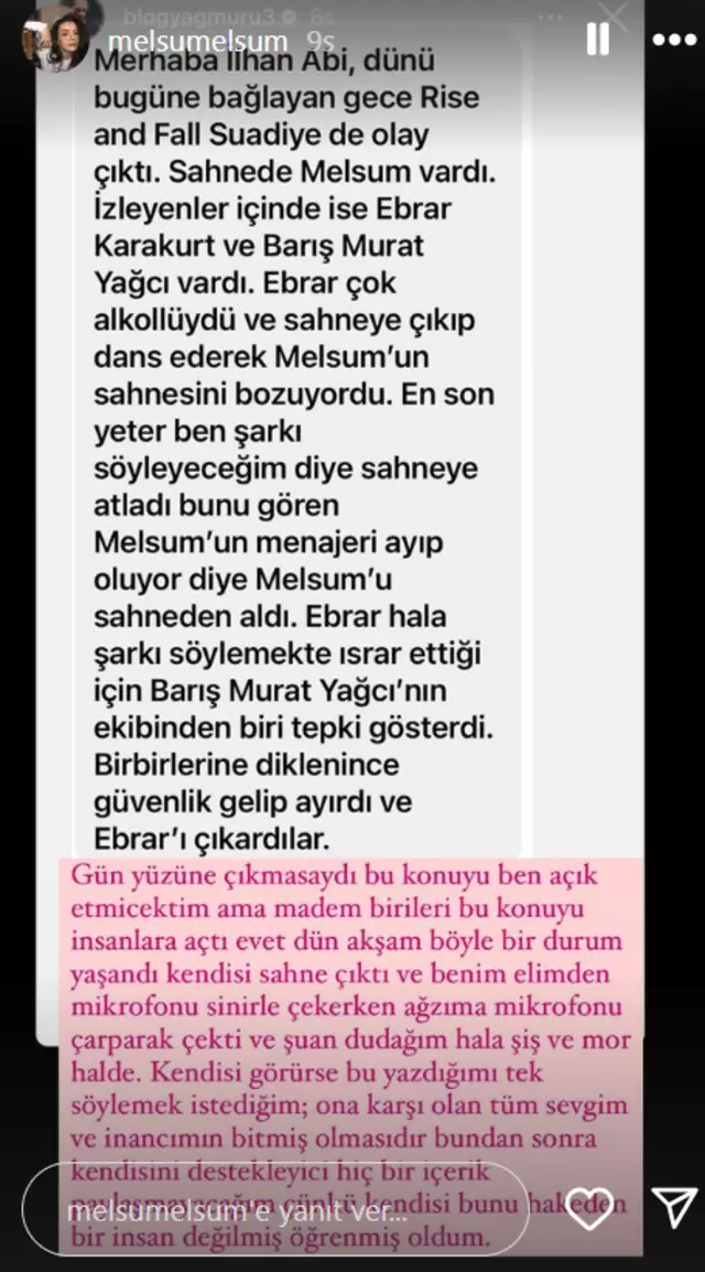 Ebrar Karakurt'a suçlama: Sahnede olay çıkardı - Resim : 1