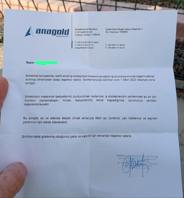9 madenci toprak altındayken 27 işçiyi işten çıkaran Anagold, geri adım attı - Resim : 1