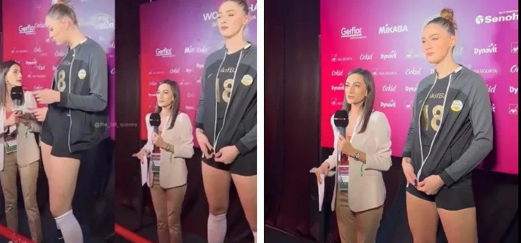 Milli voleybolcu ile muhabir arasındaki boy farkı gerçek mi? - Resim : 2