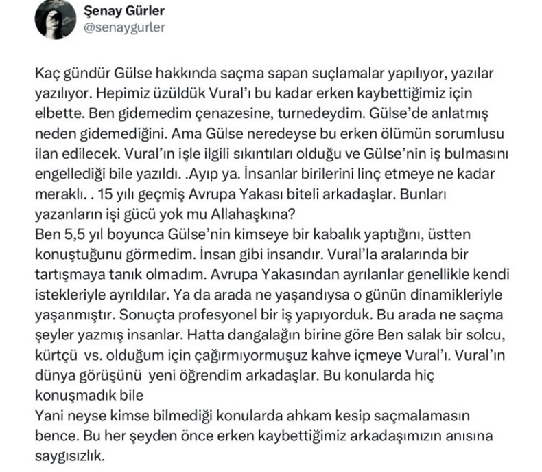 Şenay Gürler'den Gülse Birsel'e destek: 'Bunları yazanların işi gücü yok mu?' - Resim : 1