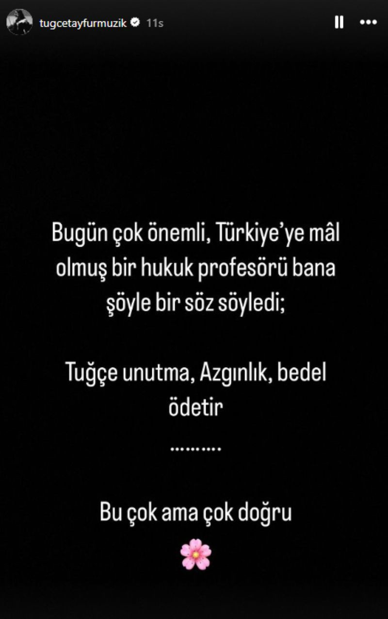 Vasiyet krizinde Tuğçe Tayfur'dan yeni paylaşım: 'Azgınlık bedel ödetir' - Resim : 2