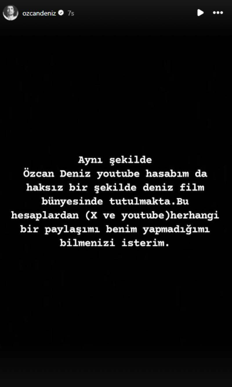 Özcan Deniz sosyal medya hesaplarına erişim sağlayamıyor: 'Haksız şekilde elimden alındı' - Resim : 2