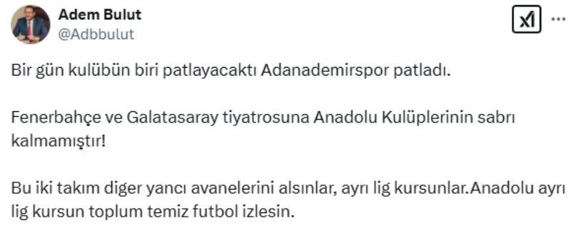 Anadolu kulüplerinden tepki: 'Fenerbahçe ve Galatasaray ayrı ligde oynasın' - Resim : 1