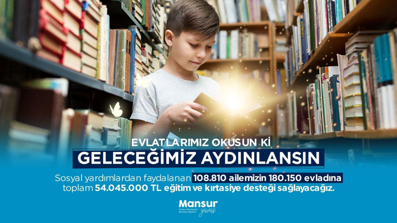 Mansur Yavaş: 180 bin çocuğa kırtasiye desteği yapılacak - Resim : 1