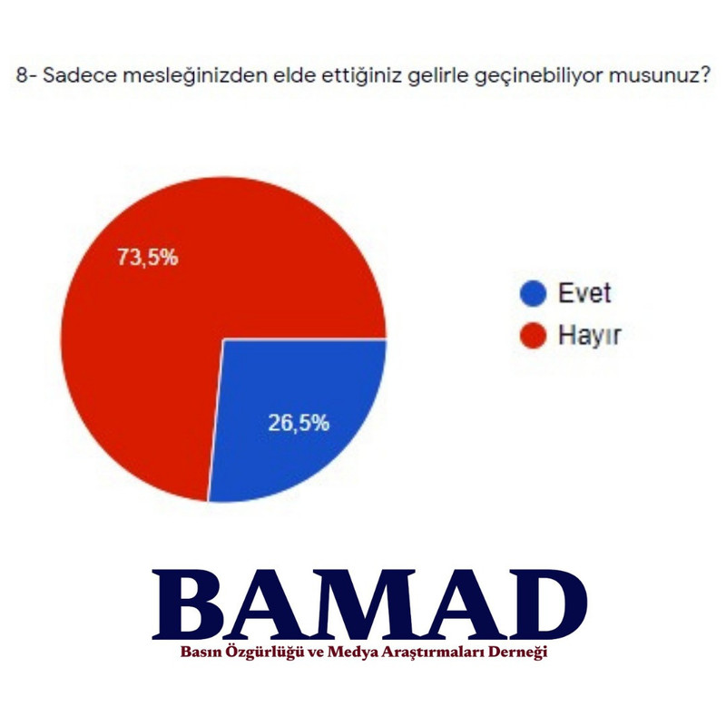 BAMAD anketi: Gazetecilerin yüzde 73,5'i geçinemiyor - Resim : 2