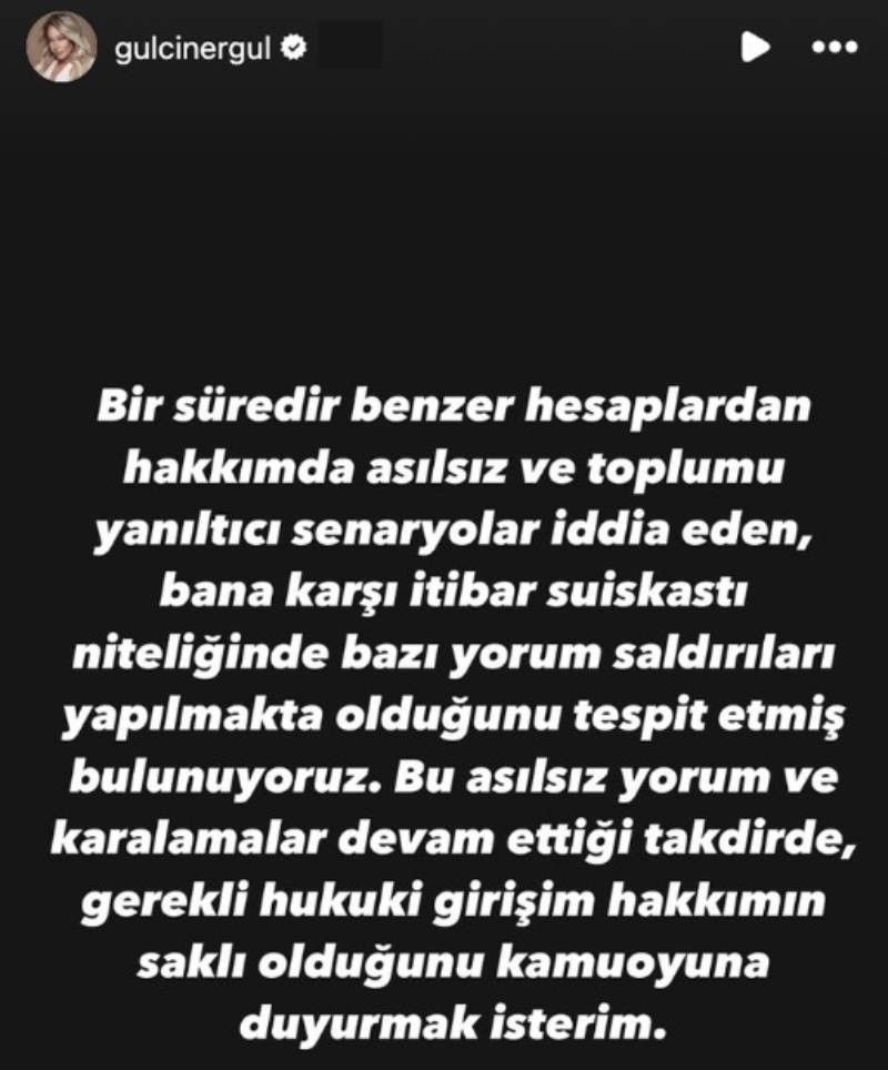 Gülçin Ergül'den tepki: 'Bana karşı itibar suikastı yapılıyor' - Resim : 1