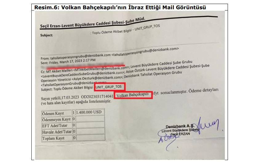 Fatih Terim Fonu davası: Eski Galatasaray Başkanı Aysal'ın şirketinin e-postası 'dekont' olmuş - Resim : 1