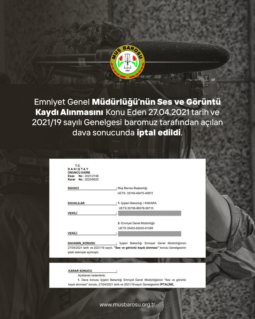 EGM'nin 'ses ve görüntü kaydı genelgesi'nin iptaline karar verildi - Resim : 1
