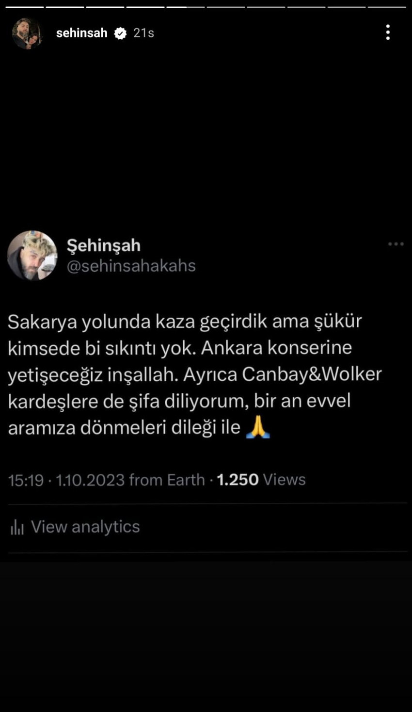 Rapçi Şehinşah konsere giderken kaza yaptı - Resim : 2