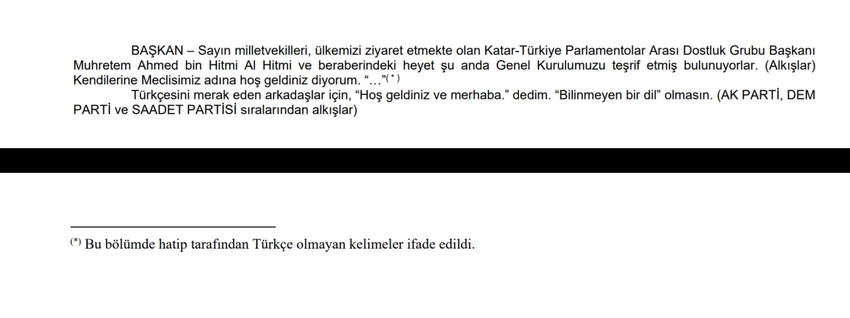 Sırrı Süreyya Önder, Katar Dostluk Grubu Başkanı'nı Arapça selamladı: 'Bilinmeyen bir dil' olmasın - Resim : 1