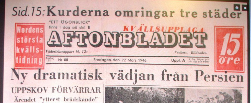 Komara Mahabatê-1946 (Di çapemeniya swêdî de) - Resim : 1