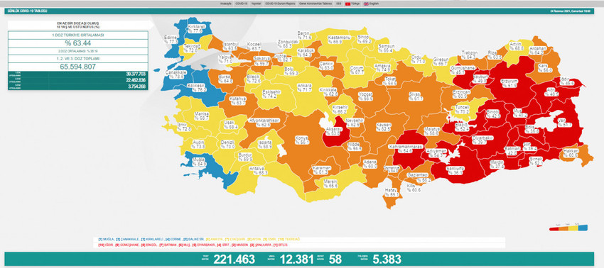 Salgında son durum: 12 bin 381 yeni vaka, 58 ölüm - Resim : 1