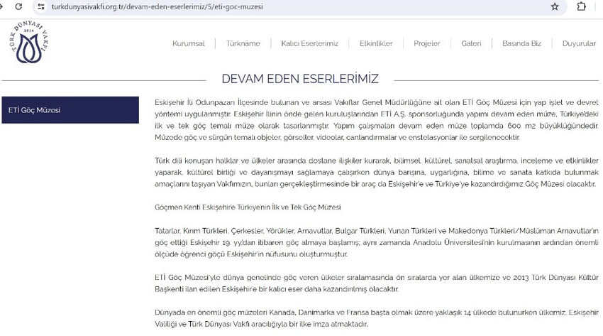 'Eti Şehir ve Göç Müzesi' binasına 'TÜGVA' tabelası asılmasına tepki: Valilik kamuoyunu acilen aydınlatmalı - Resim : 2