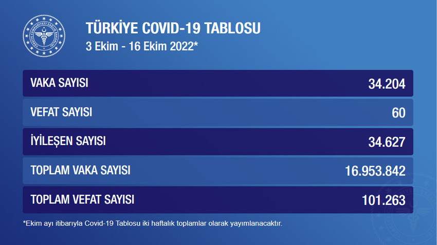 Korona virüsü salgını: İki haftada 34 bin 204 yeni vaka tespit edildi - Resim : 1