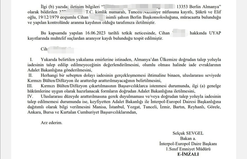 Metin Cihan: İçişleri iademi istiyor ve Interpol aramasının yolunu arıyor - Resim : 1